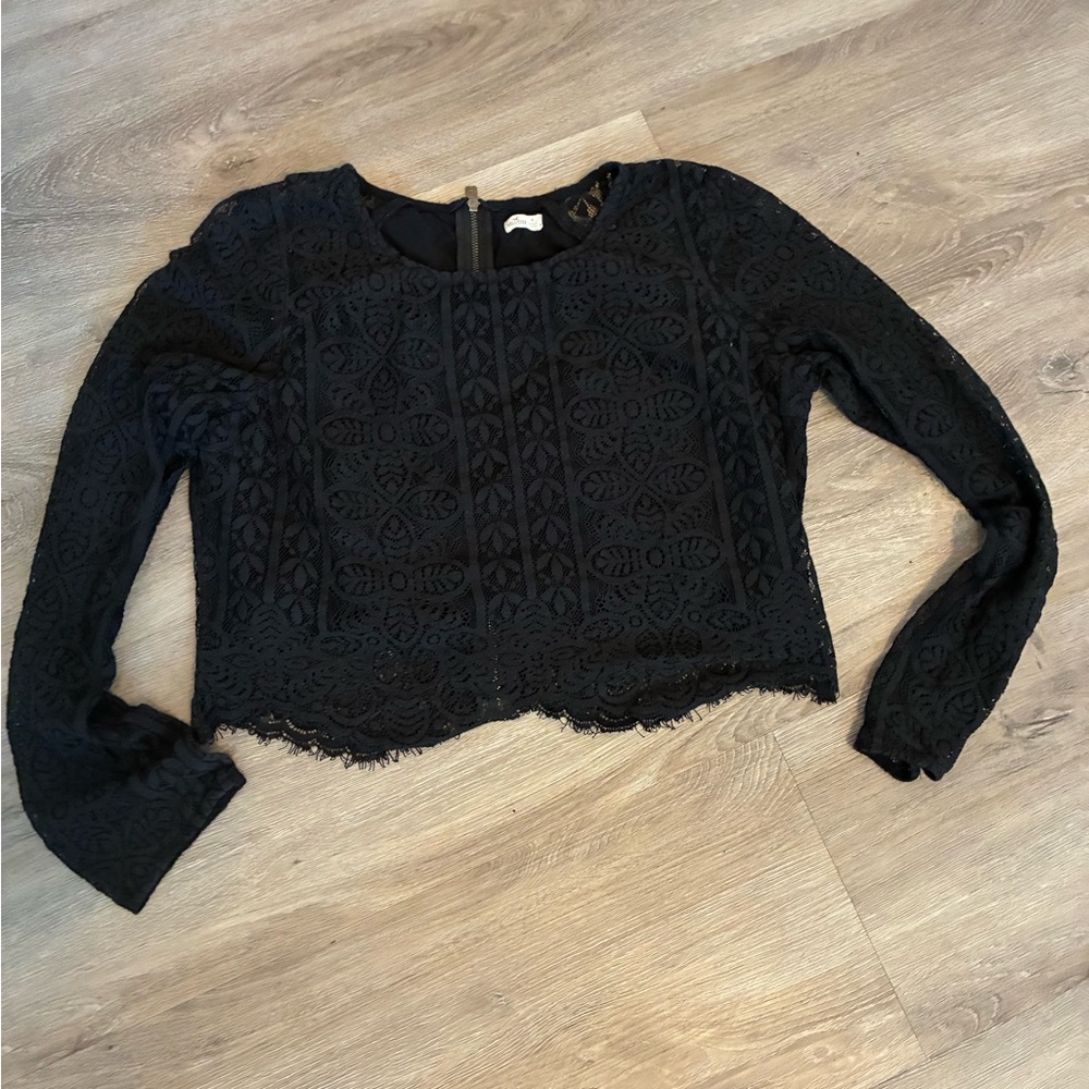 Hollister Black Lace Blouse